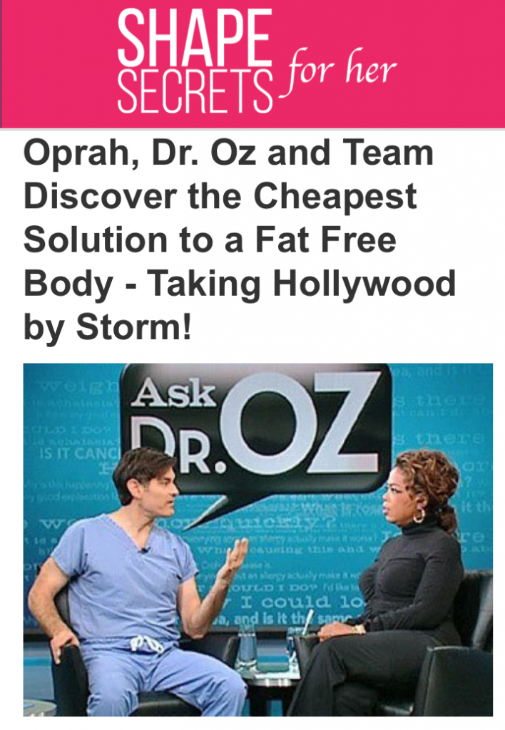 oprah ad landing page