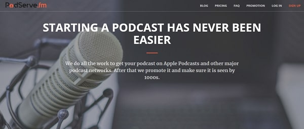 Podserve podcast hosting