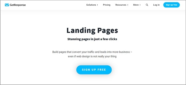 Getresponse landing pages