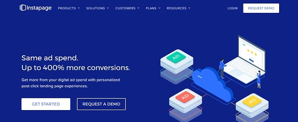 Instapage landing page builder