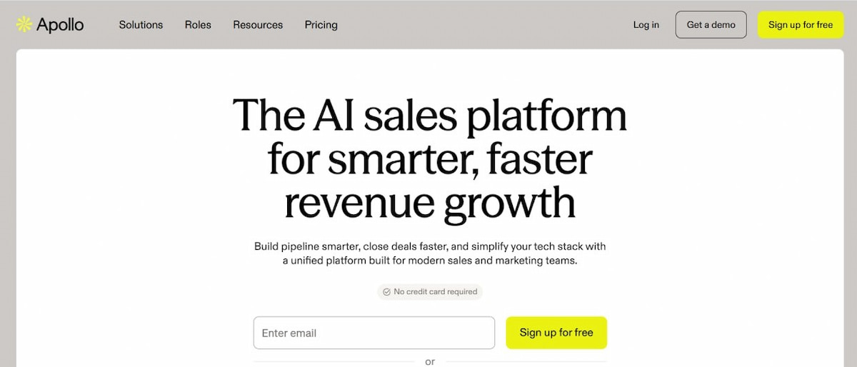 Apollo main page