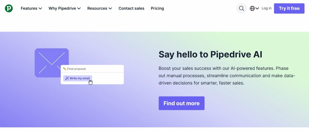 Pipedrive website